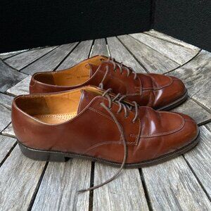 cole haan 9 D derby oxford brown patent